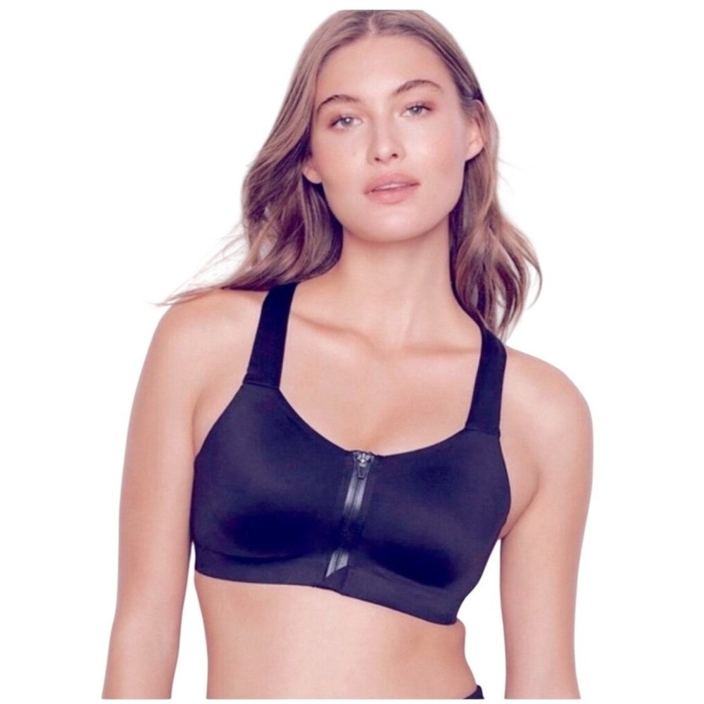 Victoria Sport Incredible Knockout Ultra Max Sports Bra 36B Navy New Front Zip